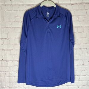 Under Armour Womans Royal Blue Long Sleeve‎ Athletic Pullover Size Medium